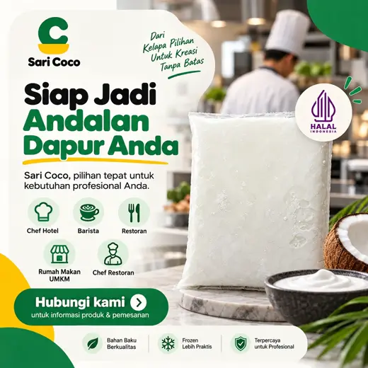 Sari Coco untuk chef hotel, barista, restoran dan UMKM