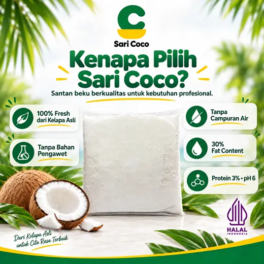Santan beku berkualitas untuk kebutuhan profesional